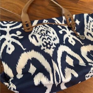Stylish Navy and White Tote Bag